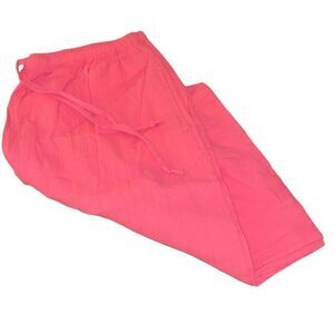 Denim & Co Naturals 2X Crinkle Gauze Wide Leg Pants with Pockets Coral NWT